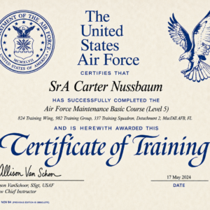 Air Force Maintenance Basic (Level 5)