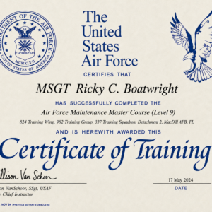 Air Force Maintenance Master (Level 9)