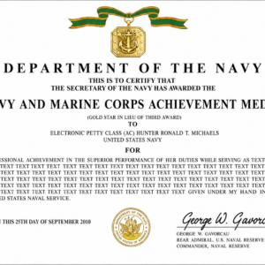 Navy And Marine Achievement Medal